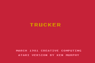 Trucker atari screenshot