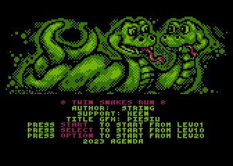 Twin Snakes Run atari screenshot