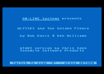 Hi-Res Adventure #4 - Ulysses and the Golden Fleece atari screenshot