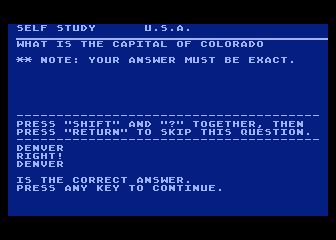 USA - States and Capitals atari screenshot