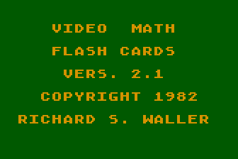 Video Math Flashcards atari screenshot