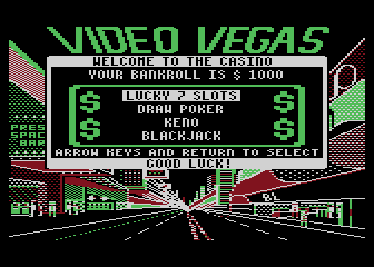 Video Vegas atari screenshot