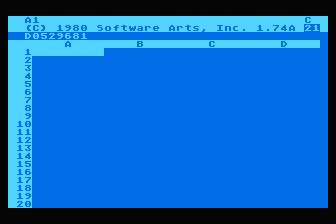 VisiCalc atari screenshot
