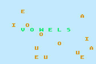 Vowels - O atari screenshot