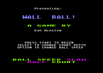 Wall Ball! atari screenshot