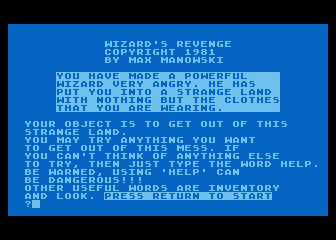 Wizard's Revenge atari screenshot