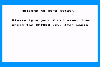 Word Attack! atari screenshot