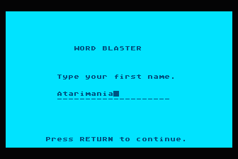 Word Blaster atari screenshot