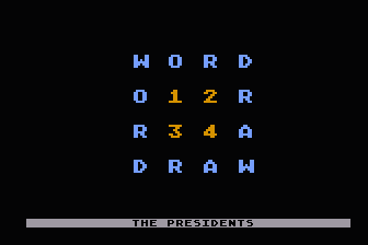 Word-Draw - American Themes - The Presidents atari screenshot