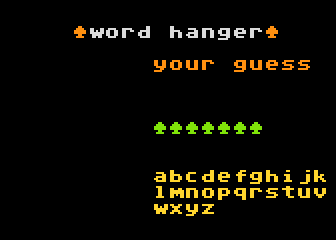 Word Hanger atari screenshot