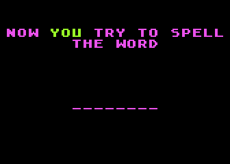 Word Scrambler and Spelling Tutor atari screenshot