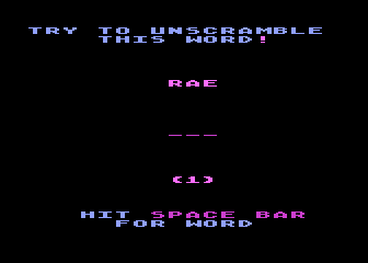 Word Scrambler and Spelling Tutor atari screenshot