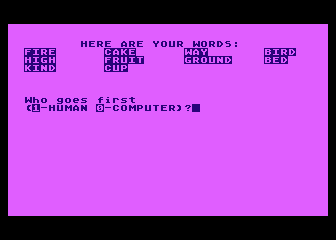 Wordmate atari screenshot