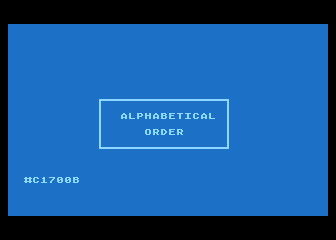 Working with the Alphabet - Alphabetical Order atari screenshot