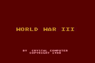 World War III atari screenshot