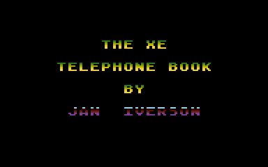 XE Telephone Book (The) atari screenshot