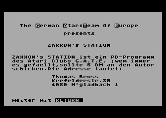 Zaxxon's Station atari screenshot