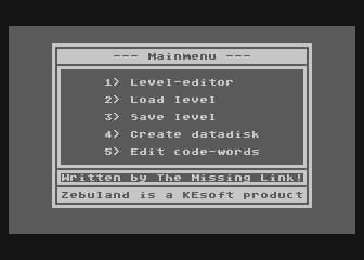 Zebu-Land Utility Disk atari screenshot