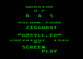 Warriors of Ras - Ziggurat atari screenshot
