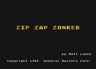 Zip Zap Zonked atari screenshot
