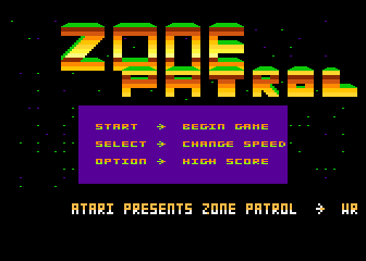 Zone Patrol atari screenshot