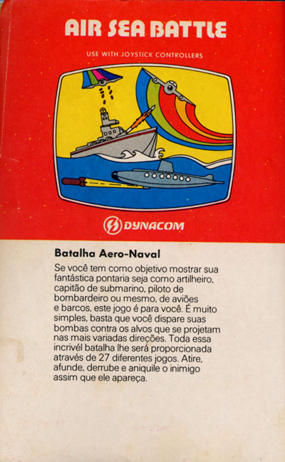 Atari 2600 VCS Air-Sea Battle (Batalha Aero-Naval) : scans, dump, download,  screenshots, ads, videos, catalog, instructions, roms