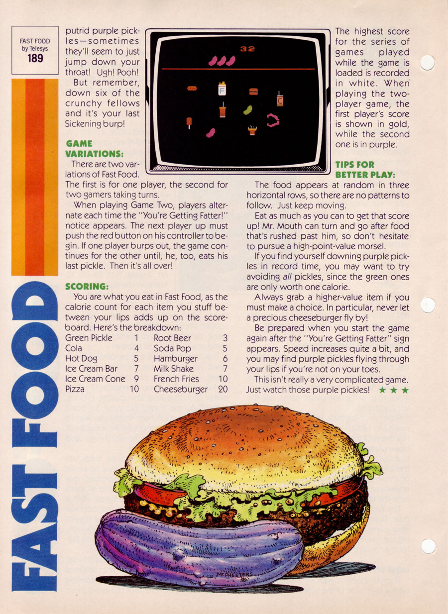 Fast Food (Telesys, 1982) - Jogando Atari 2600 