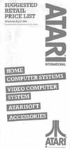 Atari Atari  catalog