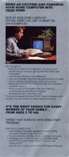 Atari 400 800 XL XE  catalog - Atari - 1982
(2/5)