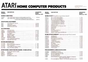 Atari 400 800 XL XE  catalog - Atari UK - 1982
(2/4)