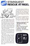Starquest - Rescue at Rigel Atari catalog