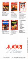Atari 2600 VCS  catalog - Atari France - 1988
(6/6)