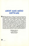 Atari 400 800 XL XE  catalog - MMG Micro Software - 1983
(22/25)