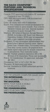 Atari 400 800 XL XE  catalog - Atari - 1981
(5/5)
