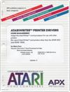 APX AtariWriter Printer Drivers Manuals