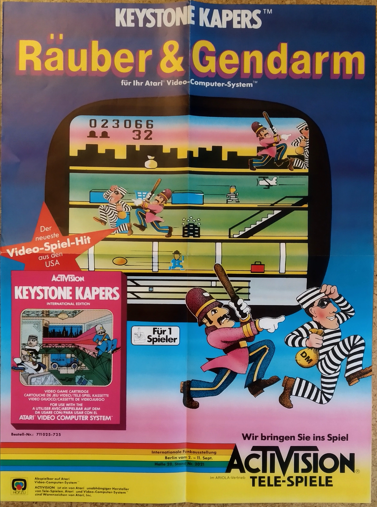 Keystone Kapers Atari 2600 Retro Gaming Cartridge D1200 Tested for