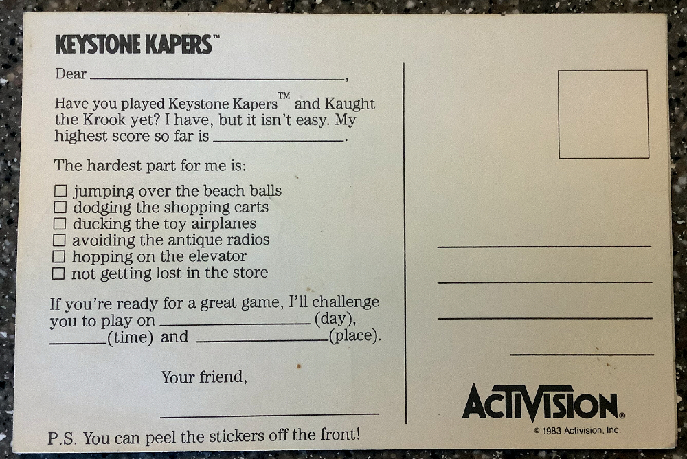 Keystone Kapers, Keystone Kapers was a 1983 game published …