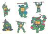 Teenage Mutant Hero Turtles Atari Stickers
