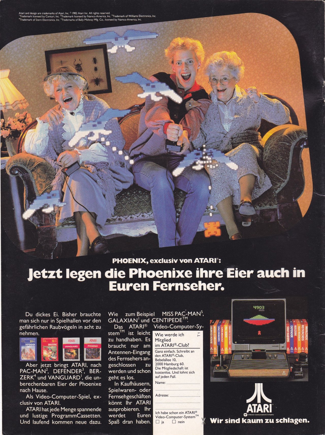 Atari 2600 VCS Phoenix : scans, dump, download, screenshots, ads, videos, catalog ...1280 x 1710