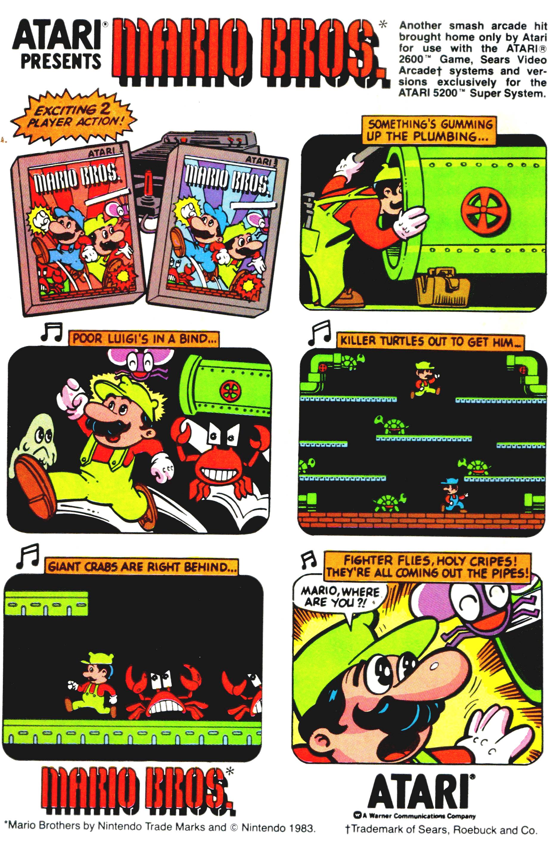 Mario Bros Atari Game