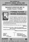 Typing Tutor / Word Invaders Atari ad
