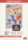 Q*bert Atari ad