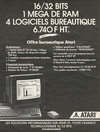 16/32 Bits - 1 Méga de RAM - 4 Logiciels de Bureautique