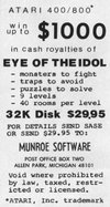 Eye of the Idol Atari ad