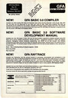 GFA BASIC Compiler Atari ad