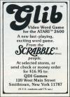 Glib - Video Word Game Atari ad