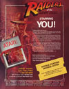 Raiders of the Lost Ark Atari ad