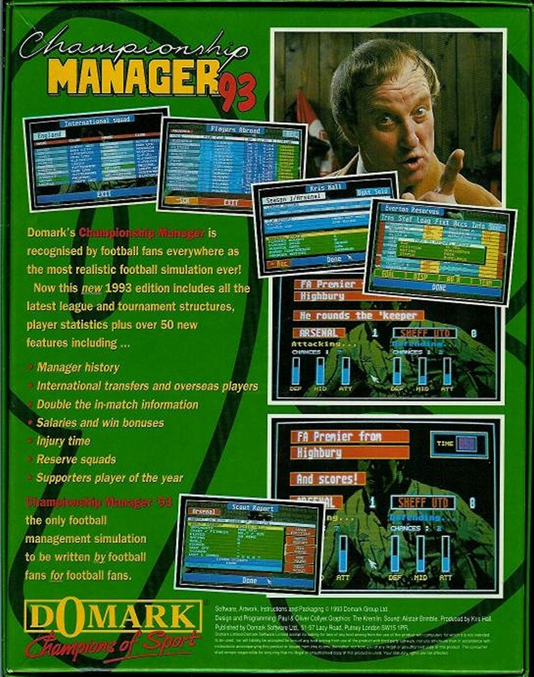 Championship Manager 93 (DOS) Game Download