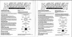 Barbarian - The Ultimate Warrior Atari instructions