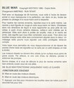 Blue War Atari instructions